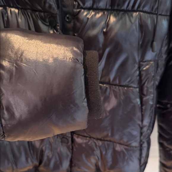 Superdry High Shine Black Puffer Jacket - Picture 3 of 11